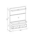 Ver imagem 3 de Painel Suspenso Life TV 50 Polegadas 1,36m Freijó/Off White