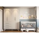 Ver imagem 2 de Quarto de Bebê Completo com Berço e Guarda Roupa 100% MDF Jolie Retrô