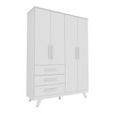 Ver imagem 4 de Quarto de Bebê Completo com Berço e Guarda Roupa 100% MDF Jolie Retrô