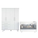 Ver imagem 3 de Quarto de Bebê Completo com Berço e Guarda Roupa 100% MDF Jolie Retrô