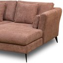 Ver imagem 4 de Sofá 4 Lugares com Chaise para Sala Living 300cm Pés Industrial Liê D06 Bouclê Rosa - Lyam Decor