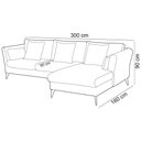 Ver imagem 3 de Sofá 4 Lugares com Chaise para Sala Living 300cm Pés Industrial Liê D06 Bouclê Rosa - Lyam Decor