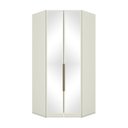 Ver imagem 2 de Guarda Roupa Canto Closet Modulado 2 Portas 3 Gavetas com Espelho Predileto Branco/Areia HP