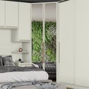 Ver imagem 5 de Guarda Roupa Canto Closet Modulado 2 Portas 3 Gavetas com Espelho Predileto Branco/Areia HP