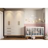 Quarto de Bebê Completo com Berço e Guarda Roupa 100% MDF Jolie Retrô - 2
