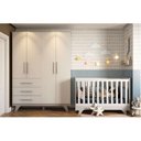 Ver imagem 1 de Quarto de Bebê Completo com Berço e Guarda Roupa 100% MDF Jolie Retrô