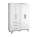 Ver imagem 3 de Quarto de Bebê Completo com Berço e Guarda Roupa 100% MDF Jolie Retrô