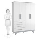 Ver imagem 7 de Quarto de Bebê Completo com Berço e Guarda Roupa 100% MDF Jolie Retrô