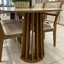 Ver imagem 5 de Mesa de Jantar 1,60m com 4 Cadeiras 100% MDF Off White com Freijó Dalla Costa Móveis