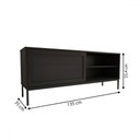 Ver imagem 5 de Rack para Tv até 55 Polegadas Heron 1 Porta Preto - Panorama Móveis