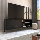Ver imagem 1 de Rack para Tv até 55 Polegadas Heron 1 Porta Preto - Panorama Móveis