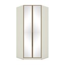 Ver imagem 2 de Guarda Roupa Canto Closet Modulado 2 Portas 3 Gavetas com Espelho Predileto Marrom/Areia HP/Jequitib