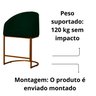 Banco Banqueta Alta Poltrona Mia Base de Metal Bronze Suede Cor:verde - 3
