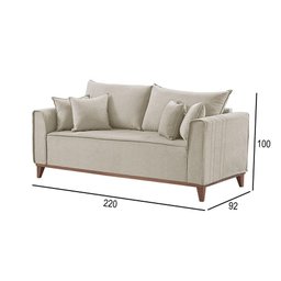 Sofá 4 Lugares Living Linho M-46 Martins Creme - 2