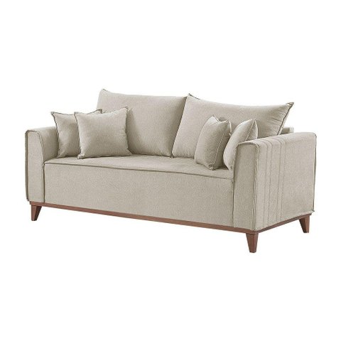 Sofá 4 Lugares Living Linho M-46 Martins Creme