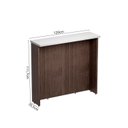 Ver imagem 3 de Bancada Ilha 120cm para Cozinha Lisboa Marrom/Avelã/Cinza Argila