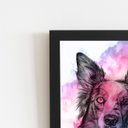 Ver imagem 2 de Quadro Cão Cachorro Border Collie Aquarela Moldura 20x30cm