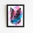 Ver imagem 1 de Quadro Cão Cachorro Border Collie Aquarela Moldura 20x30cm