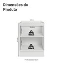 Ver imagem 2 de Balcão de Cozinha 60 cm 1 Porta (sem Tampo) Branco/Cinza Vik Madesa