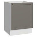 Ver imagem 1 de Balcão de Cozinha 60 cm 1 Porta (sem Tampo) Branco/Cinza Vik Madesa