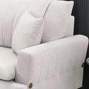 Ver imagem 6 de Sofa 3 Lugares 180 Cm Eron Linho Bege Vazzano Bege