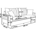 Ver imagem 7 de Sofa 3 Lugares 180 Cm Eron Linho Bege Vazzano Bege