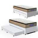 Ver imagem 1 de Cama Box com Colchão Gazin de Molas Ensacadas Pillow Top Air Pro + Auxiliar de Espuma Solteiro 88cm