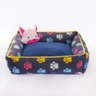 Cama pet cachorro gato porte grande até 25kg caminha pra gato patinhas rosa fofo - 5