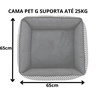 Cama pet cachorro gato porte grande até 25kg caminha pra gato patinhas rosa fofo - 2