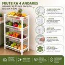 Ver imagem 6 de Prateleira Organizador 4 Andares Fruteira Chao Estante Porta Brinquedos Multiuso Modular Lavanderia