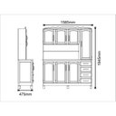 Ver imagem 4 de Armário de Cozinha 4 Gavetas 7 Portas Genebra