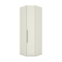Ver imagem 2 de Guarda Roupa Canto Oblíquo Modulado 1 Porta Predileto Branco/Areia HP