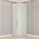 Ver imagem 1 de Guarda Roupa Canto Oblíquo Modulado 1 Porta Predileto Branco/Areia HP