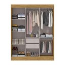 Ver imagem 3 de Guarda-roupa Casal Sirius 3 Portas 2 Gavetas com Espelho Marrocos/off White - Mx Móveis