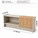 Ver imagem 4 de Rack TV 155cm com 1 Porta Basculante e Rodapé Off White Byhouse