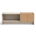 Ver imagem 2 de Rack TV 155cm com 1 Porta Basculante e Rodapé Off White Byhouse