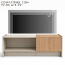 Ver imagem 6 de Rack TV 155cm com 1 Porta Basculante e Rodapé Off White Byhouse