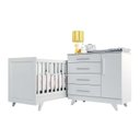 Ver imagem 3 de Quarto de Bebê com Berço 2 em 1 e Cômoda 100% MDF Retrô Kakau Yescasa
