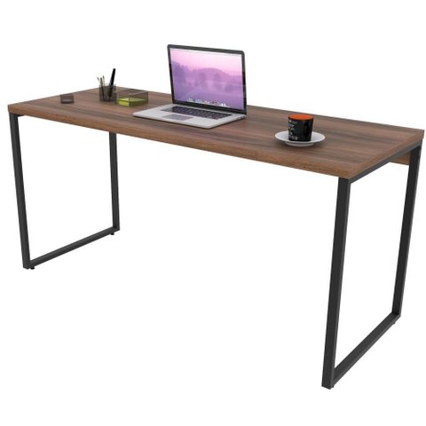 Mesa para Escritório Estilo Industrial 150 Cm Nogal
