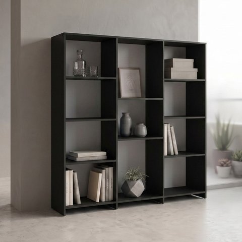 Estante de Livros 136cmx137,5cm Baixa 11 Prateleiras London YesCasa