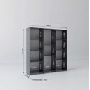 Ver imagem 3 de Estante para Livros Baixa 11 Prateleiras 137,5cmx136cm London Yescasa