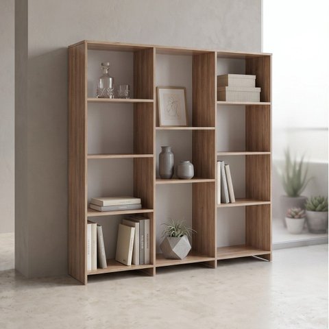 Estante de Livros 136cmx137,5cm Baixa 11 Prateleiras London YesCasa
