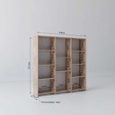 Ver imagem 3 de Estante de Livros 136cmx137,5cm Baixa 11 Prateleiras London YesCasa