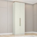 Ver imagem 1 de Guarda Roupa 2 Portas com Cabideiro Predileto Branco/Areia HP
