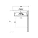 Ver imagem 4 de Mesa de Cabeceira para Quarto Gaveta 1 Porta 44,6cm x 60,4cm Americana Branco