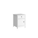 Ver imagem 2 de Mesa de Cabeceira para Quarto Gaveta 1 Porta 44,6cm x 60,4cm Americana Branco