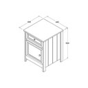 Ver imagem 3 de Mesa de Cabeceira para Quarto Gaveta 1 Porta 44,6cm x 60,4cm Americana Branco