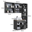 Ver imagem 3 de Conjunto para Banheiro 148cm com 4 Peças Gabinete Suspenso com Cuba Bangladesh