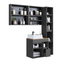 Ver imagem 6 de Conjunto para Banheiro 148cm com 4 Peças Gabinete Suspenso com Cuba Bangladesh