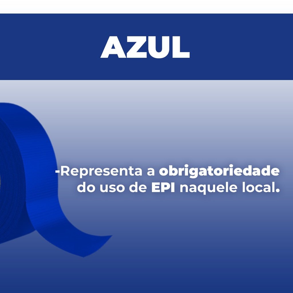 Fita Demarcação de Solo Pvc 48 Mm X 30 Metros - Azul - 4